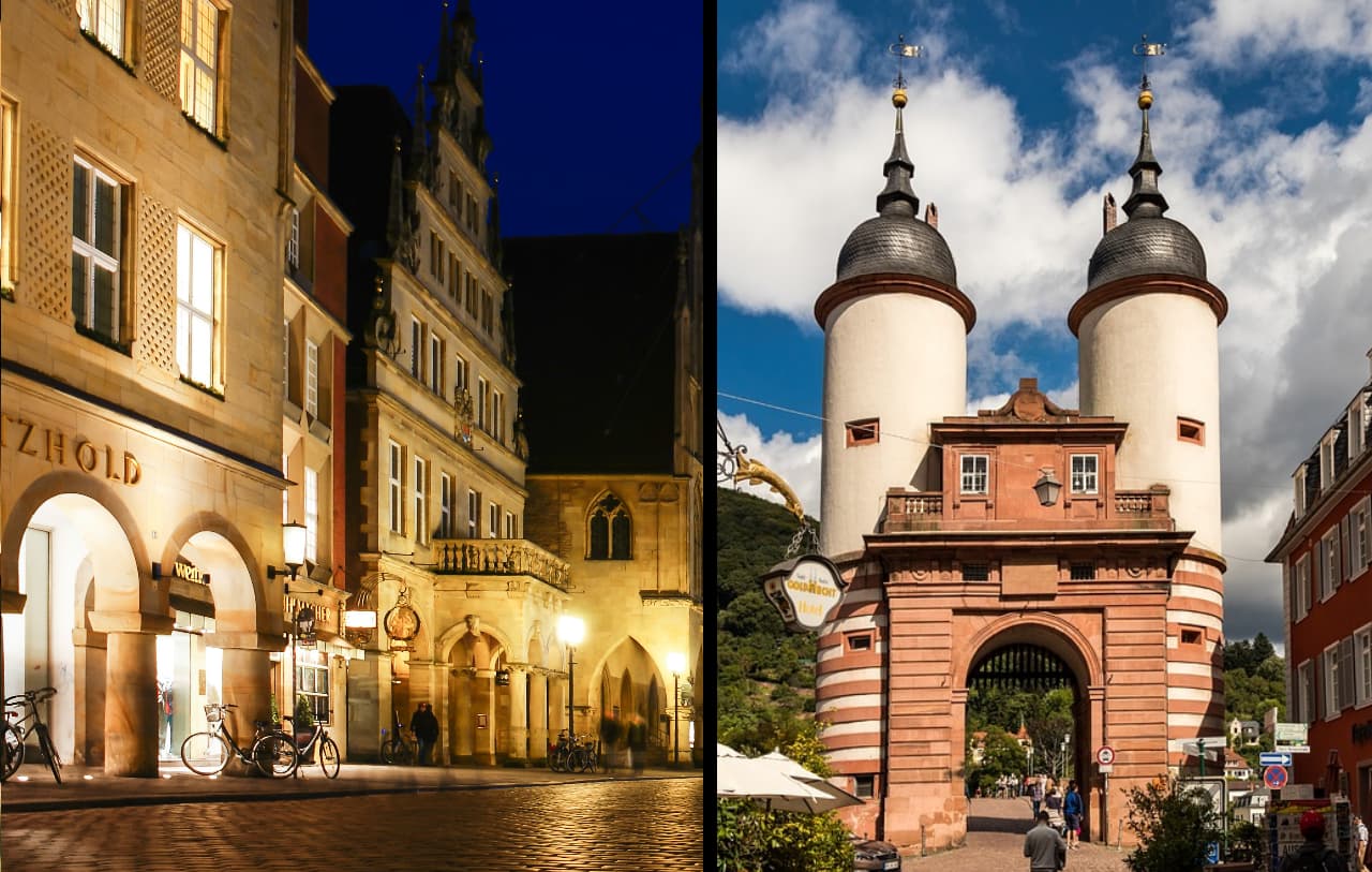 Image of Münster and Heidelberg